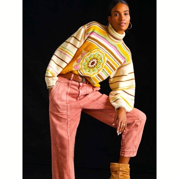 ANTHROPOLOGIE NWT Meadows Sunshine Wool Sweater Size 4. - Picture 1 of 13